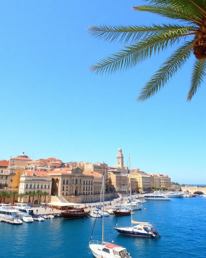 Vista panorámica de La Valeta, Malta, con sus edificios dorados